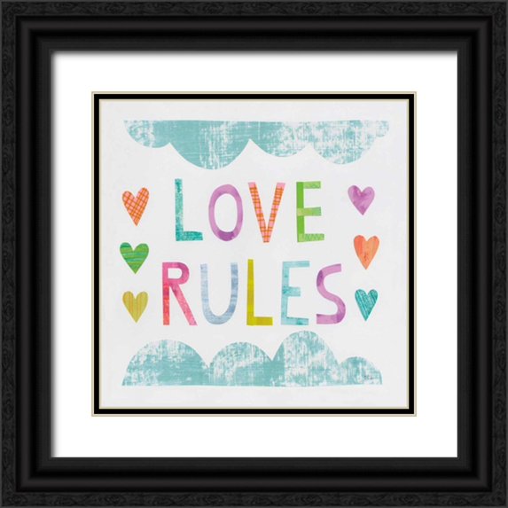 Averinos, Melissa 20x20 Black Ornate Wood Framed with Double Matting Museum Art Print Titled - Unicorn Magic III Sq Blue