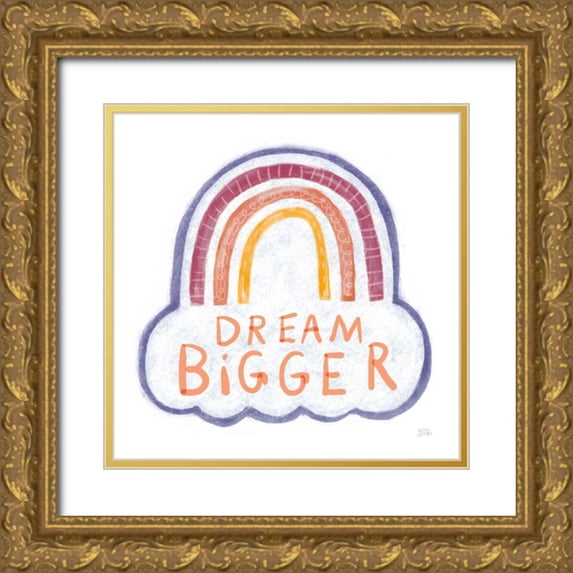Averinos, Melissa 20x20 Gold Ornate Wood Framed with Double Matting Museum Art Print Titled - Dream Bigger