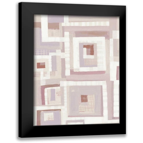 Averinos, Melissa 20x24 Black Modern Framed Museum Art Print Titled - Harbor Windows VII Blush