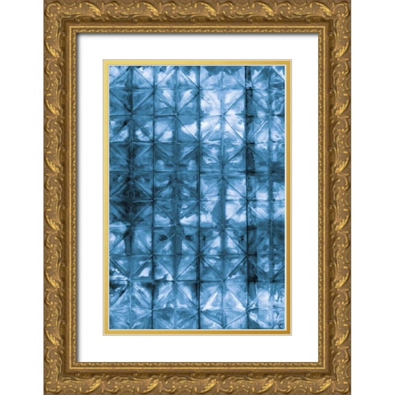 Averinos, Melissa 23x32 Gold Ornate Wood Framed with Double Matting Museum Art Print Titled - Kanari V Indigo