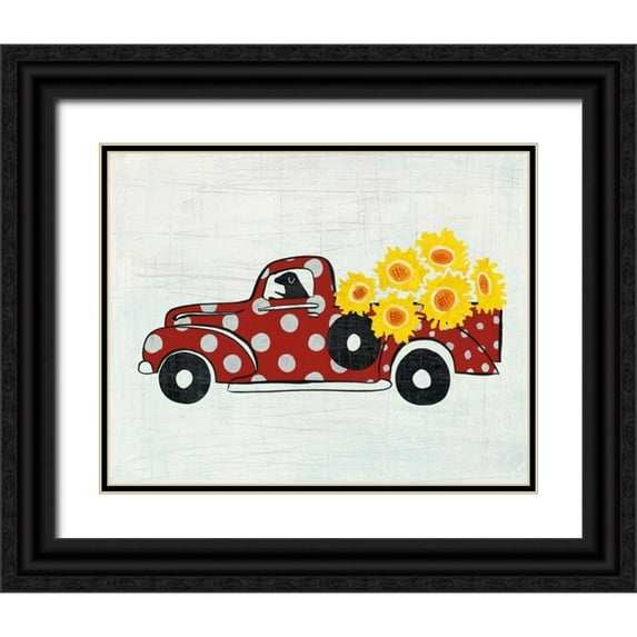 Averinos, Melissa 24x20 Black Ornate Wood Framed with Double Matting Museum Art Print Titled - Modern Americana Farm VI