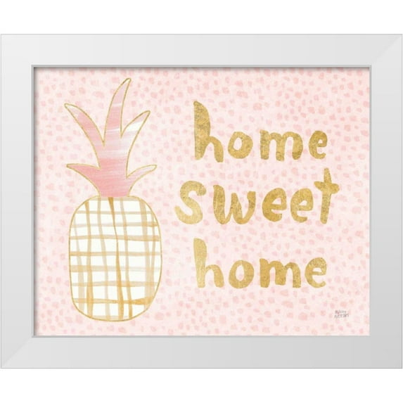 Averinos, Melissa 24x20 White Modern Wood Framed Museum Art Print Titled - Pineapple Blush I