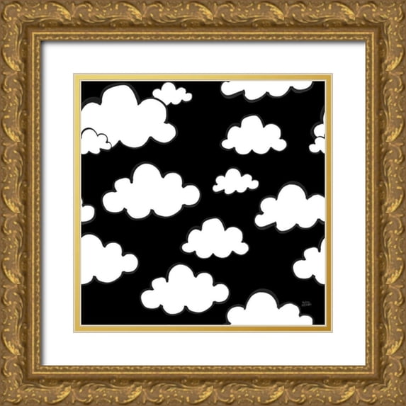 Averinos, Melissa 26x26 Gold Ornate Wood Framed with Double Matting Museum Art Print Titled - Scandy Baby Pattern IIIB