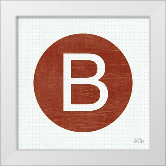 Averinos, Melissa 26x26 White Modern Wood Framed Museum Art Print Titled - Retro Subway Symbol V
