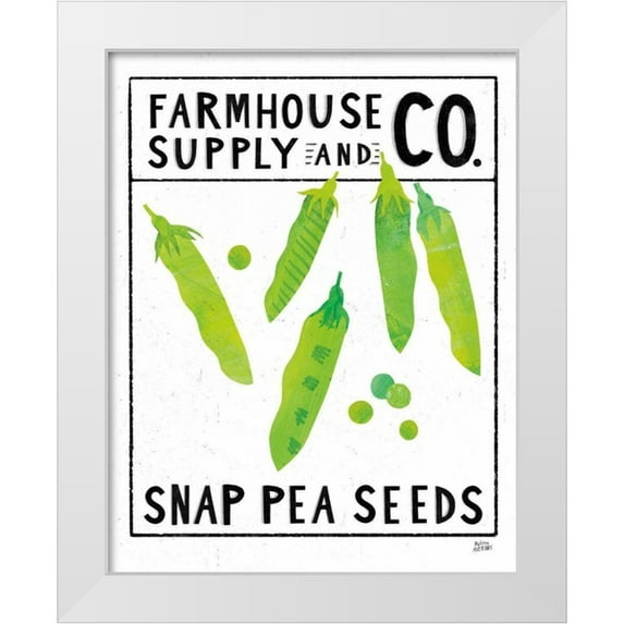 Averinos, Melissa 26x32 White Modern Wood Framed Museum Art Print Titled - Kitchen Garden Seed Packet II