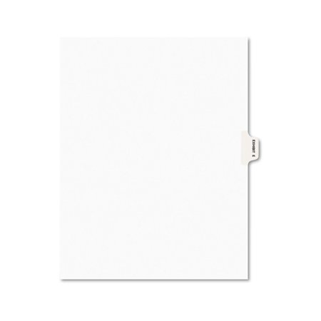 Avery 01375 Avery-Style Preprinted Legal Side Tab Divider, Exhibit E, Letter, White, 25/Pack