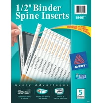 Avery 1/2" Binder Spine Inserts, 80 Inserts (89101)