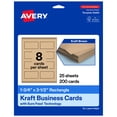 thumbnail image 1 of Avery 1-3/4" x 3-1/2" Rectangle Cards, Kraft Brown, 200ct, 1 of 11