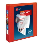 Avery 1.5" Heavy-Duty View Binder, One Touch EZD(R) Ring, Red, 400 Sheets