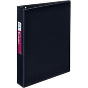 Avery Mini Binders, 5.5" x 8.5", 1 Inch Round Rings, Black, Durable Ring Binder, Label Holder, 6 Pack 27257