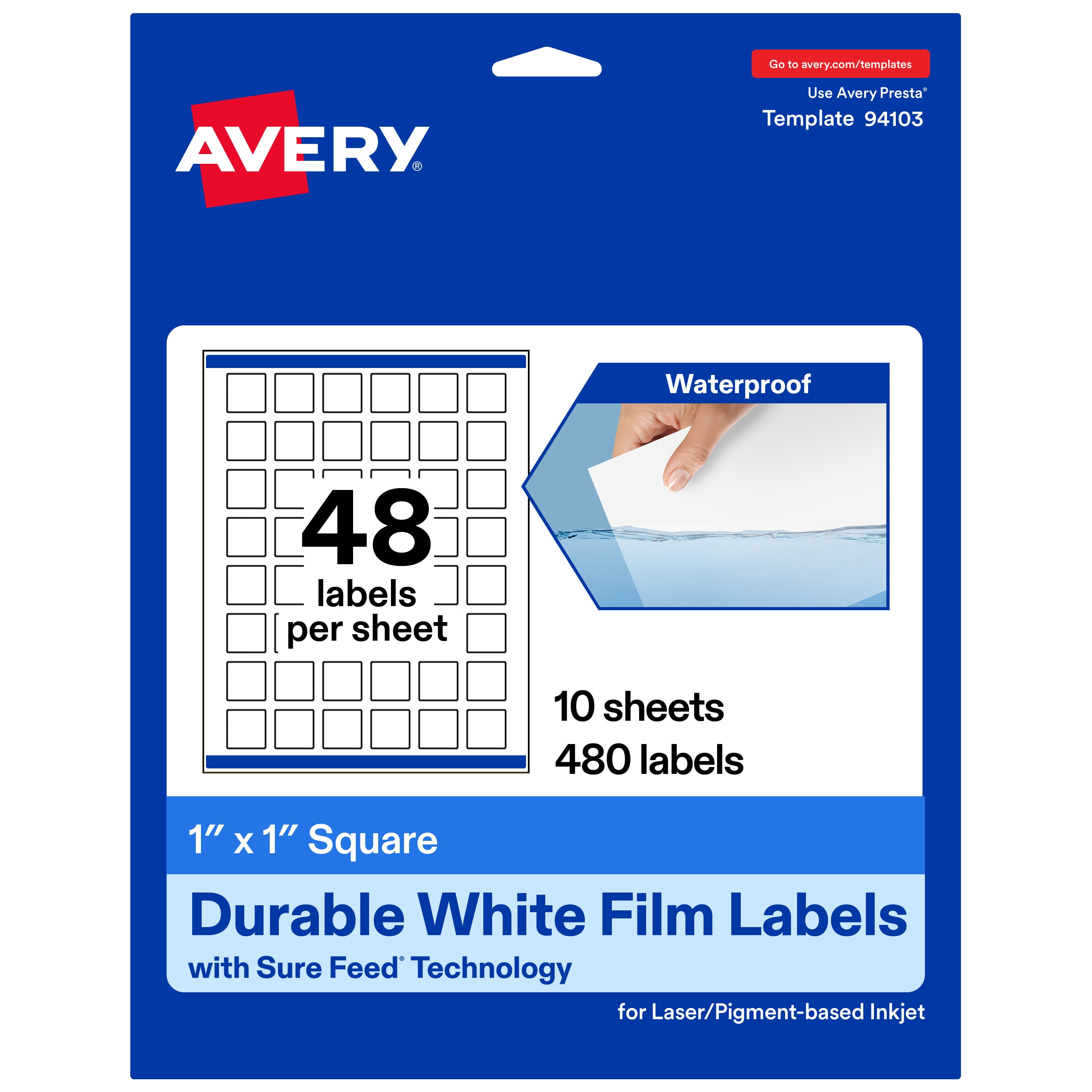 Avery-1-x-1-Waterproof-Square-