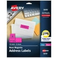 thumbnail image 1 of Avery Address Labels, 1" x 2-5/8", Neon Magenta, 750 Total (5970), 1 of 9