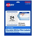thumbnail image 1 of Avery 1" x 2" Waterproof Oval Labels, 2,400 Labels, 1 of 12