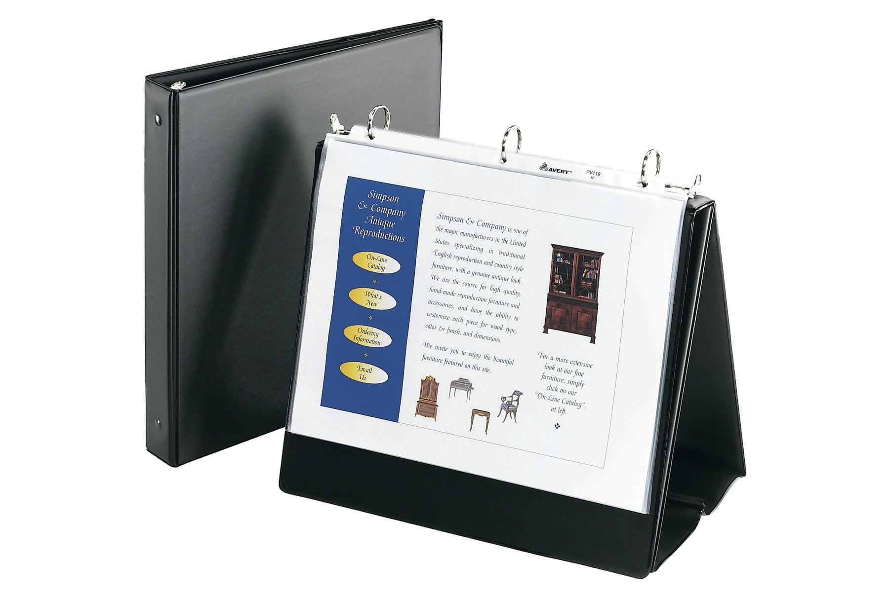 Binder Rasel Avery 12880 Easel Presentation Durable Binder, 1 Round Rings, Holds 11 ...