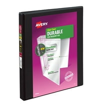 Avery Durable View 3 Ring Binder, 0.5" Slant Rings, 1 Black Binder