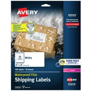 Avery 2" x 4" Labels, Ultrahold, 100 Labels 15513