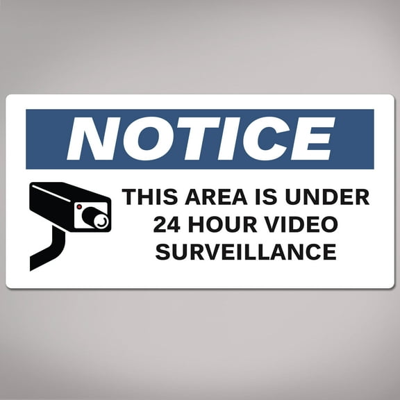 Avery 24 Hour Video Surveillance Notice Labels, 2" x 4", 20 Labels