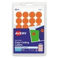 thumbnail image 1 of Avery 2PK Printable Self-Adhesive Removable Color-Coding Labels, 0.75\" dia, Orange, 24/Sheet, 42 Sheets/Pack, (5465), 1 of 3