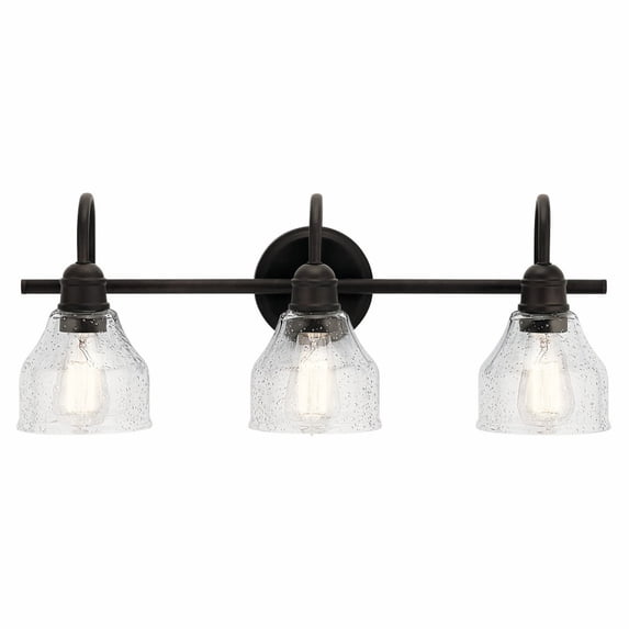 45973OZ Kichler Lighting Avery - 3 Light Bath Vanity Approved for Damp Locations - with Vintage Industrial inspirations - 9.25 inches tall by 24