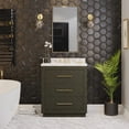 thumbnail image 1 of Avery 30" Bathroom Vanity with Dark Oak Cabinet and Carrara Marble Top, 1 of 7