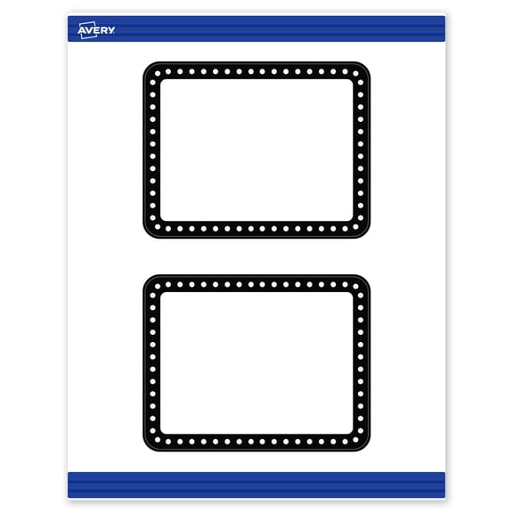 Avery 4.25" x 5.5" Cards, Black and White Polka Dots, 20 ct