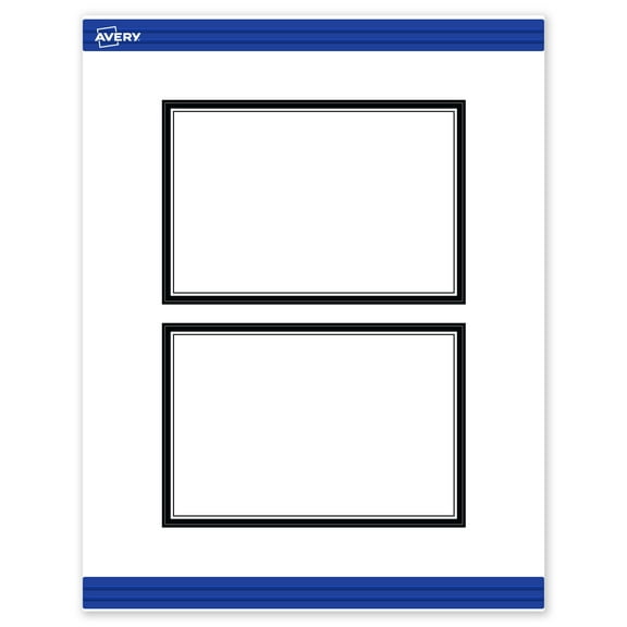 Avery 4" x 6" Cards, Double Black Border, 20 ct