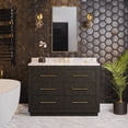 thumbnail image 1 of Avery 48" Bathroom Vanity with Dark Oak Cabinet and Carrara Marble Top, 1 of 8