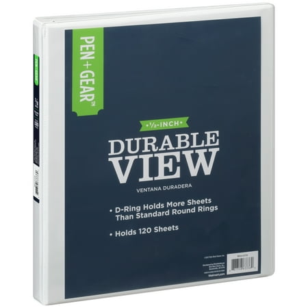 PEN + GEAR™ 0.5" View 3-Ring Durable Binder, Slant Ring, White