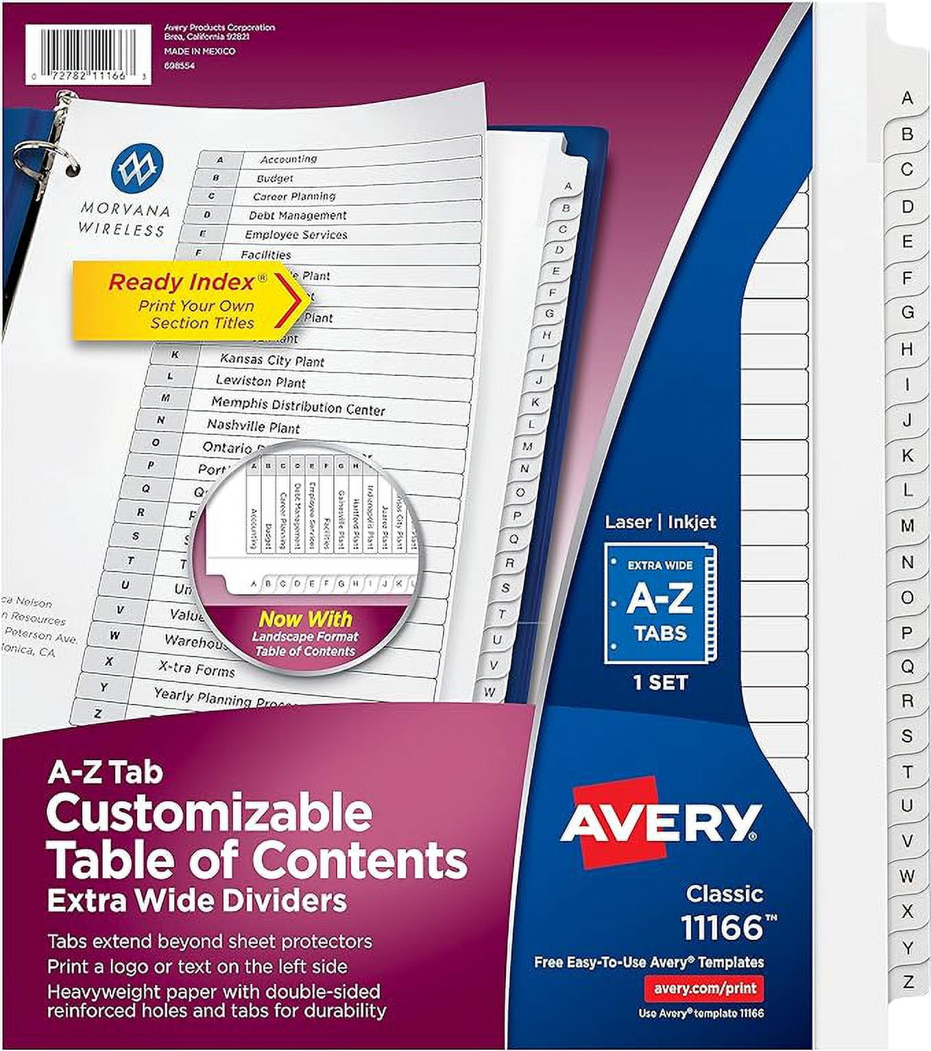 Avery 5 Tab ExtraWide Dividers for 3 Ring Binder, Perfect for Use with
