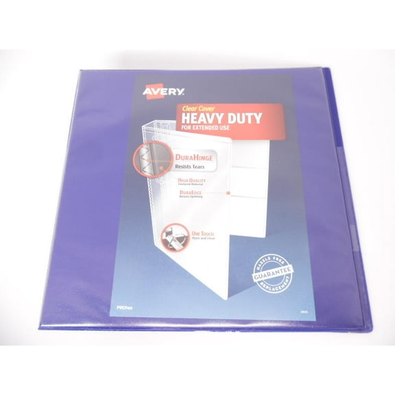 Avery 670 Sheet 3" Heavy Duty Ring Binder PVC Free Purple Clear Cover
