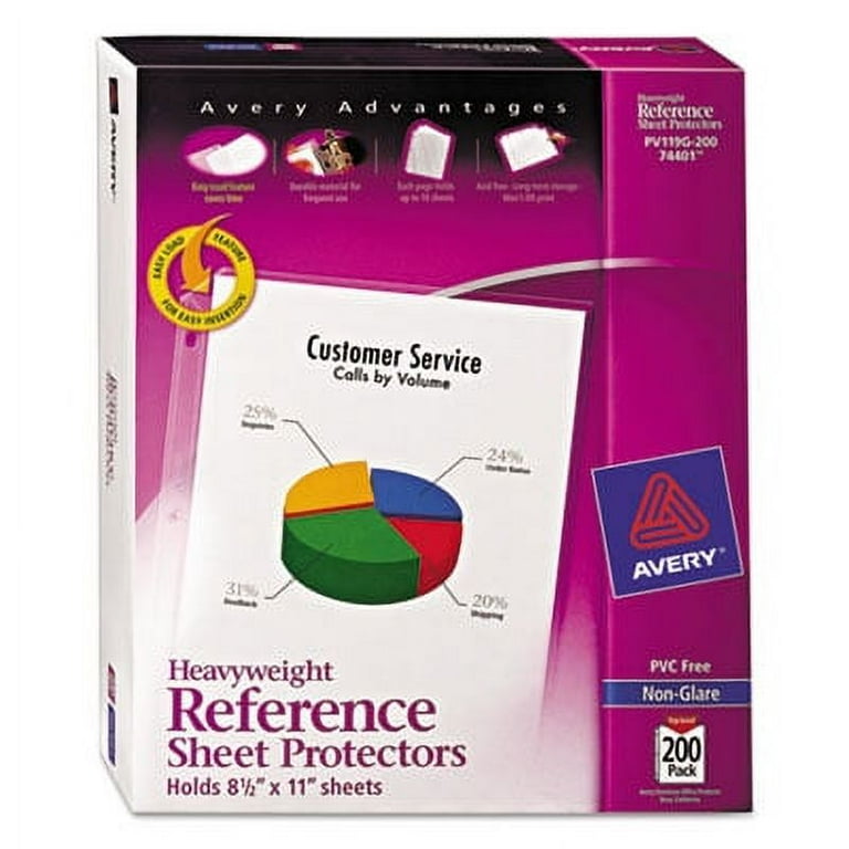 Top-Load Poly Sheet Protectors, Heavyweight, Letter, Nonglare, 200/Box Top-Load Poly Sheet Protectors, Heavyweight, Letter, Nonglare, 200/Box