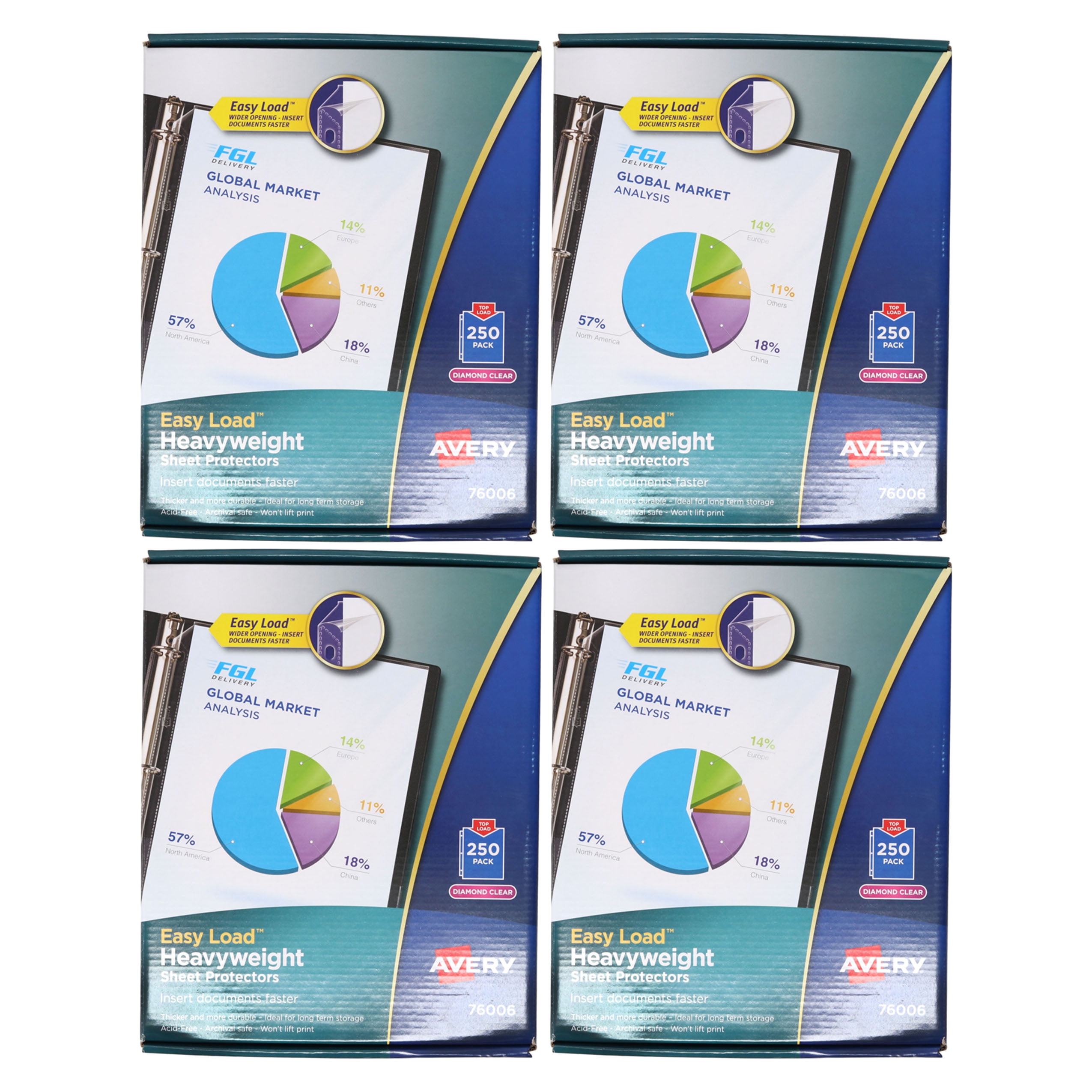 Avery 76006 Premium Heavyweight Easy Load Archival Sheet Protectors (4