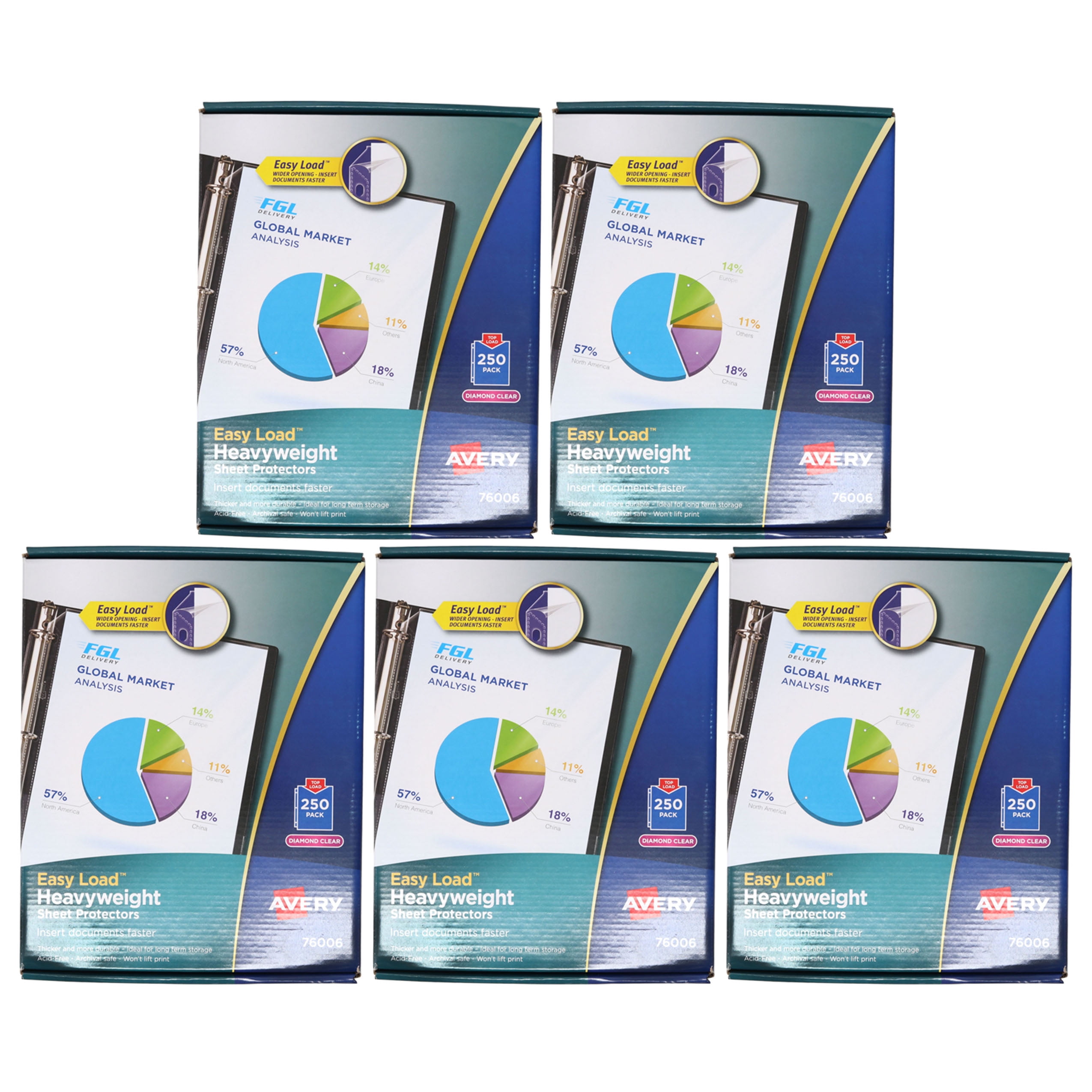 Avery 76006 Premium Heavyweight Easy Load Archival Sheet Protectors (5 ...