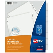 Avery 8-Tab Extra-Wide Dividers, Insertable Big Tabs, 1 Set (11223)
