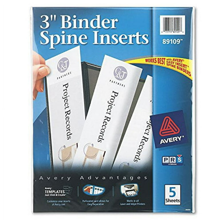 Binder Spine Inserts, 3 Binder Spine Inserts, 3