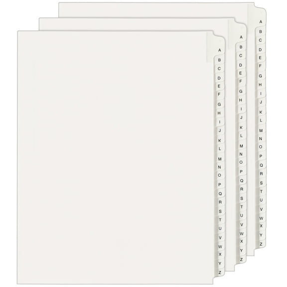 Avery A-Z Legal Exhibit 26 Tab Dividers, Unpunched, 3 Sets (21874)