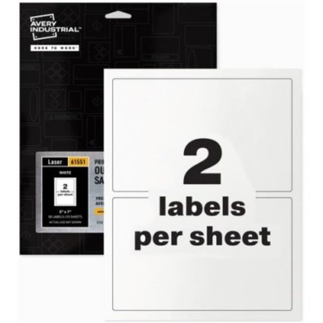 Avery AVE61551 Adhesive Printable Vinyl Signs, White - Walmart.com