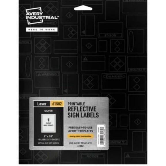 Avery AVE61583 Reflective Sign Labels