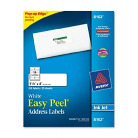 Avery AVE8167 Inkjet Labels- Mailing- 1.75 in. x .5 in.- 2000-PK- White