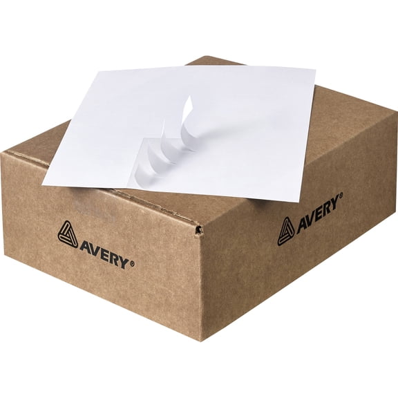 Avery Address Label - 3 2/5" Height X 9" Width X 11 1/5" Length - Permanent Adhesive - Rectangle - Matte White - Paper - 33 / Sheet - 500 Total Sheets - 16500 Total Label(s) - 1 / Carton