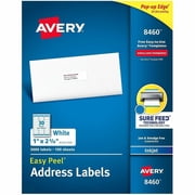 Avery Address Labels, 1" x 2-5/8", White, 3,000 Labels (8460)