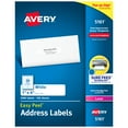 thumbnail image 1 of Avery Address Labels, 1" x 4", Paper, Matte White, Laser, Sure Feed, 2000 Labels (5161), 1 of 10