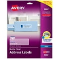 thumbnail image 1 of Avery Address Labels, Sure Feed, 1-1/3"x4", 350 Clear Labels (8662), 1 of 9