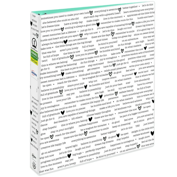 Avery + Amy Tangerine Designer Collection Binder, 1" Round Rings, 175-Sheet Capacity, Find Inspiration (28321)