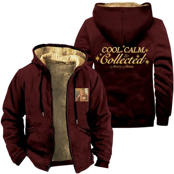 Avery Anna Breakup Over Breakfast Zipper Hoodies Casual Thick Sweatshirt Fashion Coat