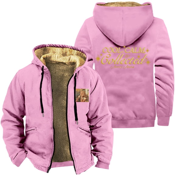Avery Anna Breakup Over Breakfast Zipper Hoodies Casual Thick Sweatshirt Fashion Coat