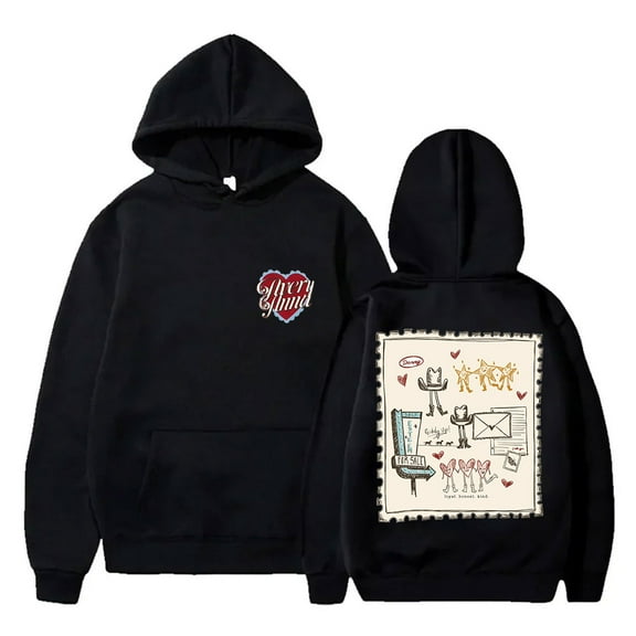 Avery Anna Doodle Hoodies Let Go Letters Tour Merch Women Men Fashion Long Sleeve Sweatshirts