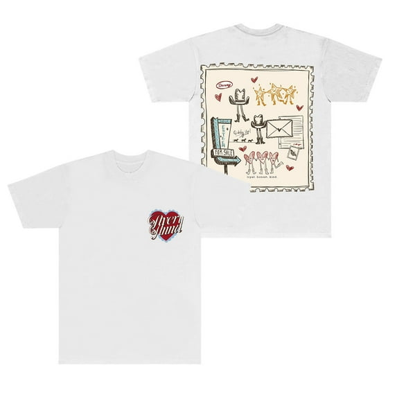 Avery Anna Doodle T-Shirts Let Go Letters Tour Merch Cosplay Women Men Fashion Short Sleeve Tee