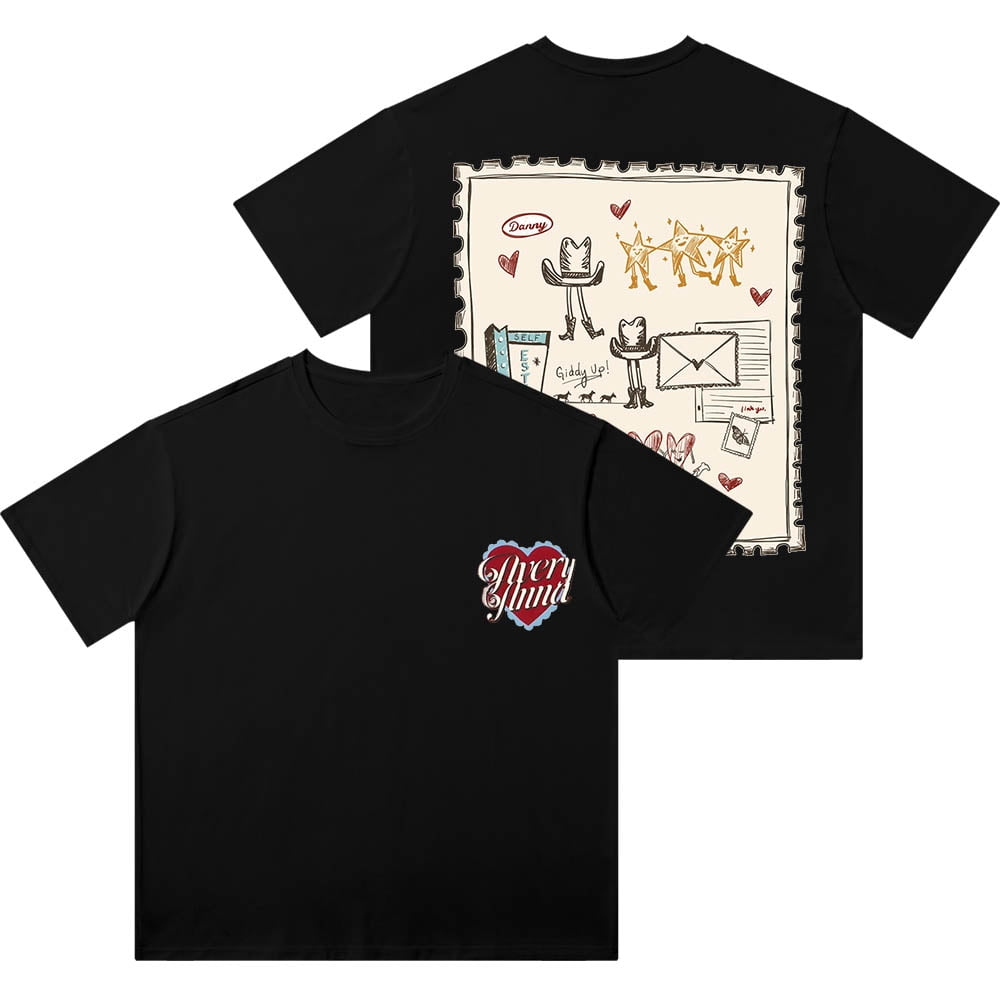 Avery Anna Doodle Wash T-Shirts Let Go Letters Tour 2025 Merch Women ...