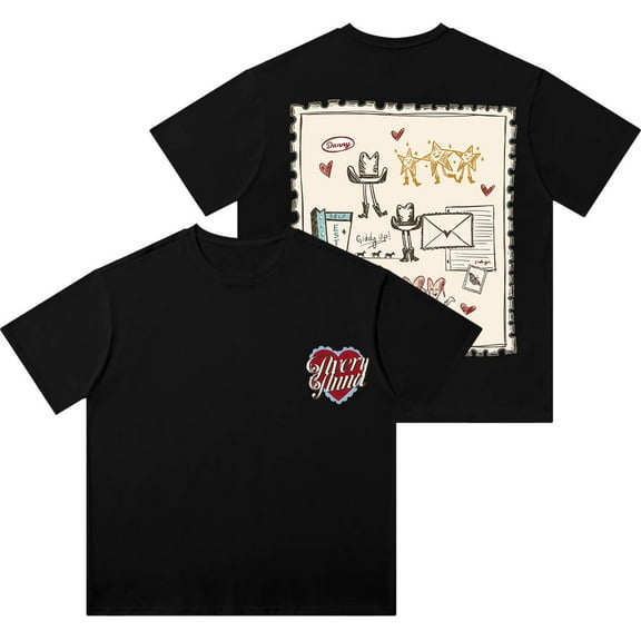 Avery Anna Doodle Wash T-Shirts Let Go Letters Tour 2025 Merch Women Men Cotton Short Sleeve Tee